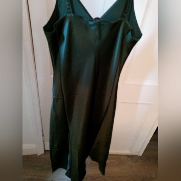 Quince 100% Silk Slip Dress. Deep Green. Medium. Washable. Perfect Condition. - Picture 10 of 16